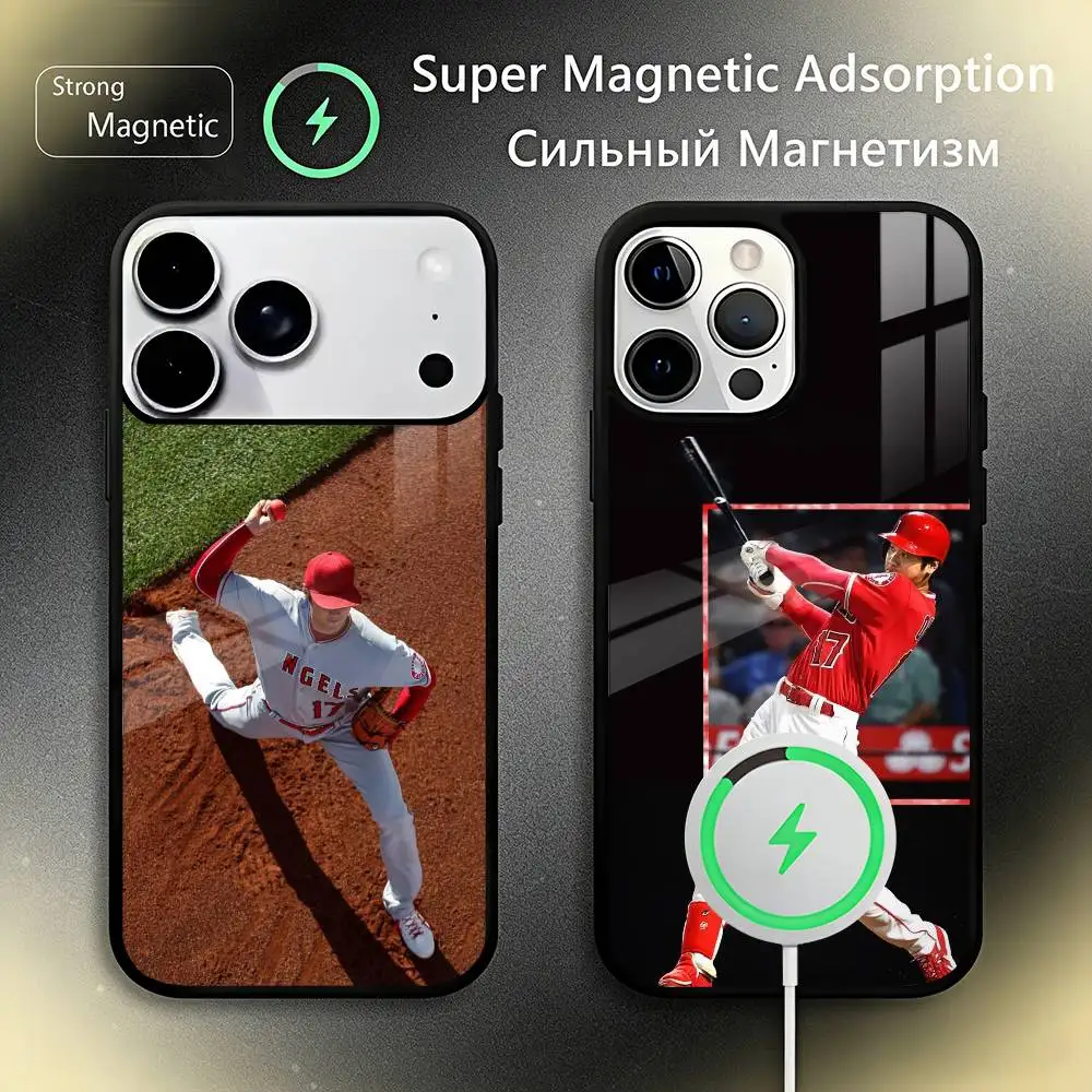 

Baseball player S-Shohei Ohtani Phone Case For iPhone17,16,15,14,13,12,11 Plus,Pro Max, New Magnetic Wireless Charging