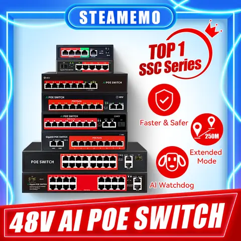 POE Switch 4-24 Ports STEAMEMO