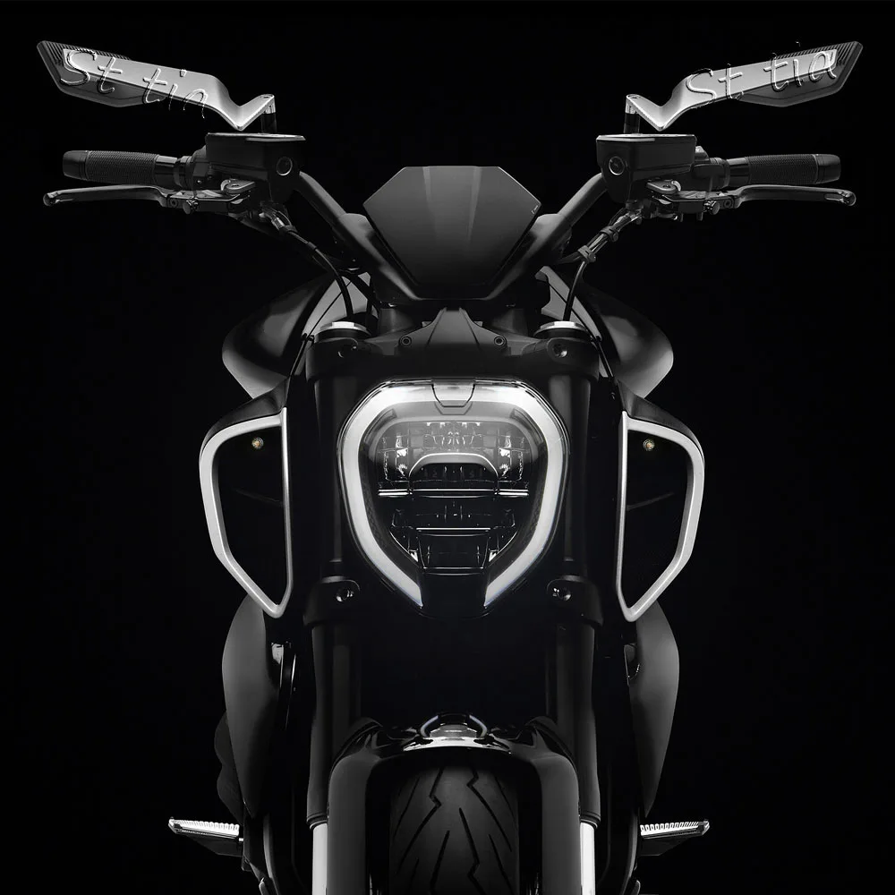 ل Ducati XDIAVEL X Diavel 1262 S Dark 2021-2025 DIAVEL 1260 S 2019-2025 مرايا الرؤية الخلفية للدراجة النارية HD مرآة جانبية للرؤية