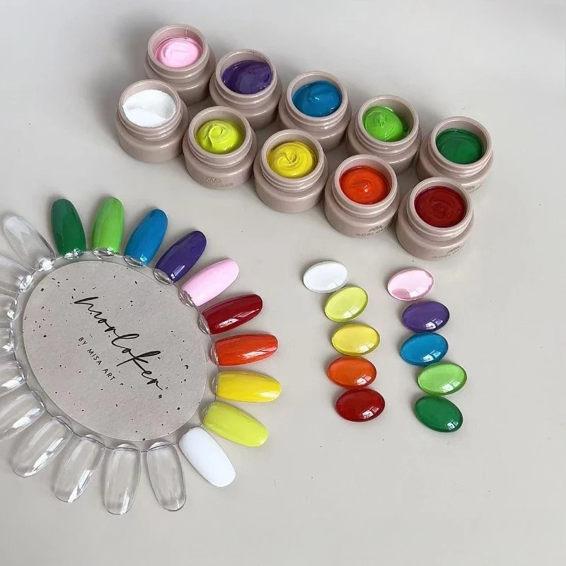 20 Colors No Wipe Patting Gel Nail Stamping Gradient Painting High Saturation UV LED Soak Off Relief Color Gel Manicure Art