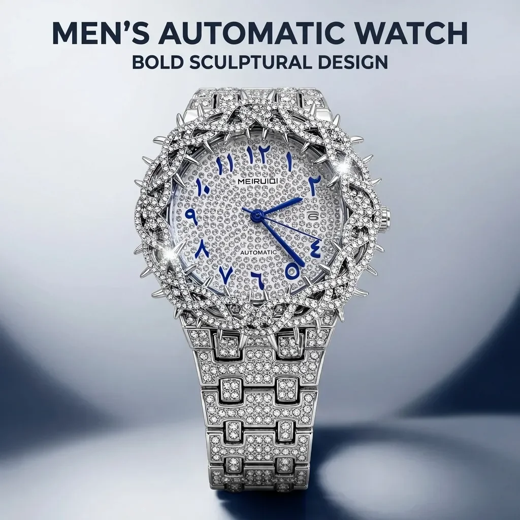 Men's Bramble Arabian Watch, Full Chain Festival Styling Strap, Hip Hop Personality Party Daily Watch