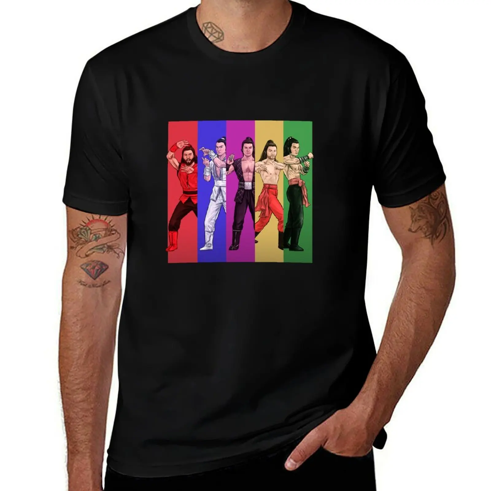 

5 Deadly Venoms Color Collage T-Shirt cotton tshirt 100% anime t shirts for man