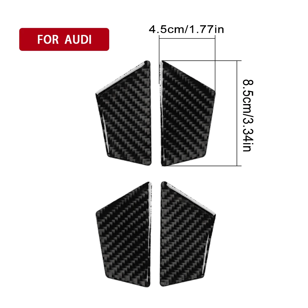 For Audi A6 C7 Accessories 2012-2018 Auto Carbon Fiber Interior Door Bowl Handle Stickers Trim Covers Car Interior Decoration