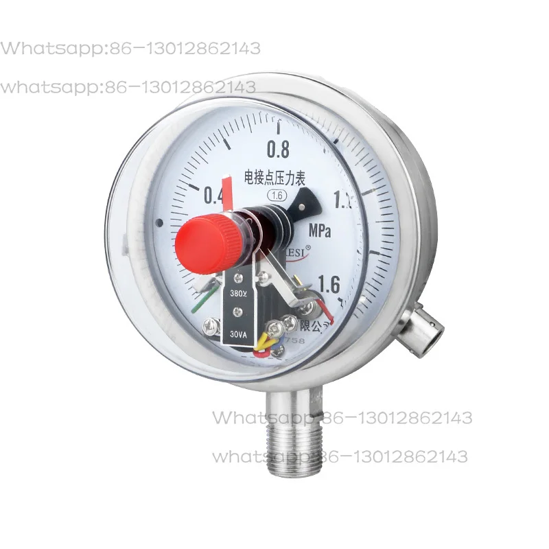 Electric contact pressure gauge YXC100BF high temperature upper and lower limit touchpoint control 30VA DC24V