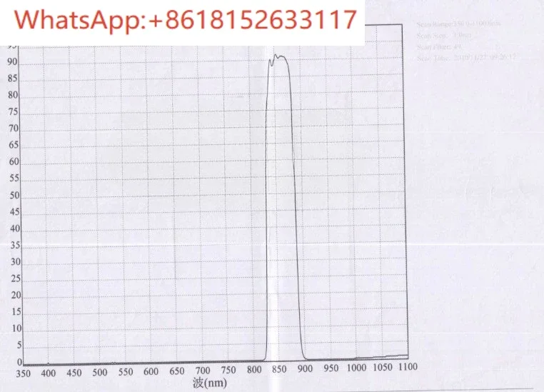 10 шт. белый 850 нм узкополосный инфракрасный фильтр для визуализации инфракрасный полосовой фильтр 17,8*17,8X0,7 мм