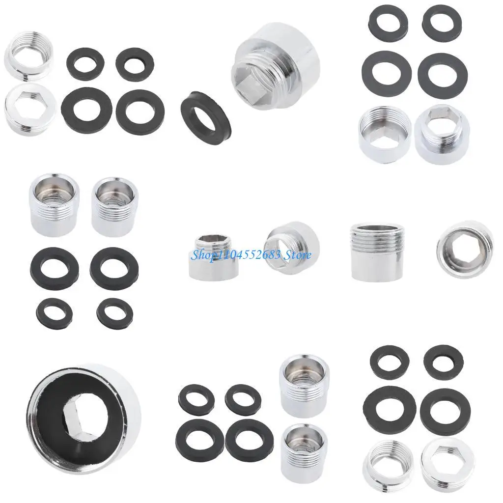 

Y6GD 2Pcs Kitchen Tap Connector Stainless Steels Faucet Adaptor Tap Fittings Connector for Garden Hoses Water Filter Enduring