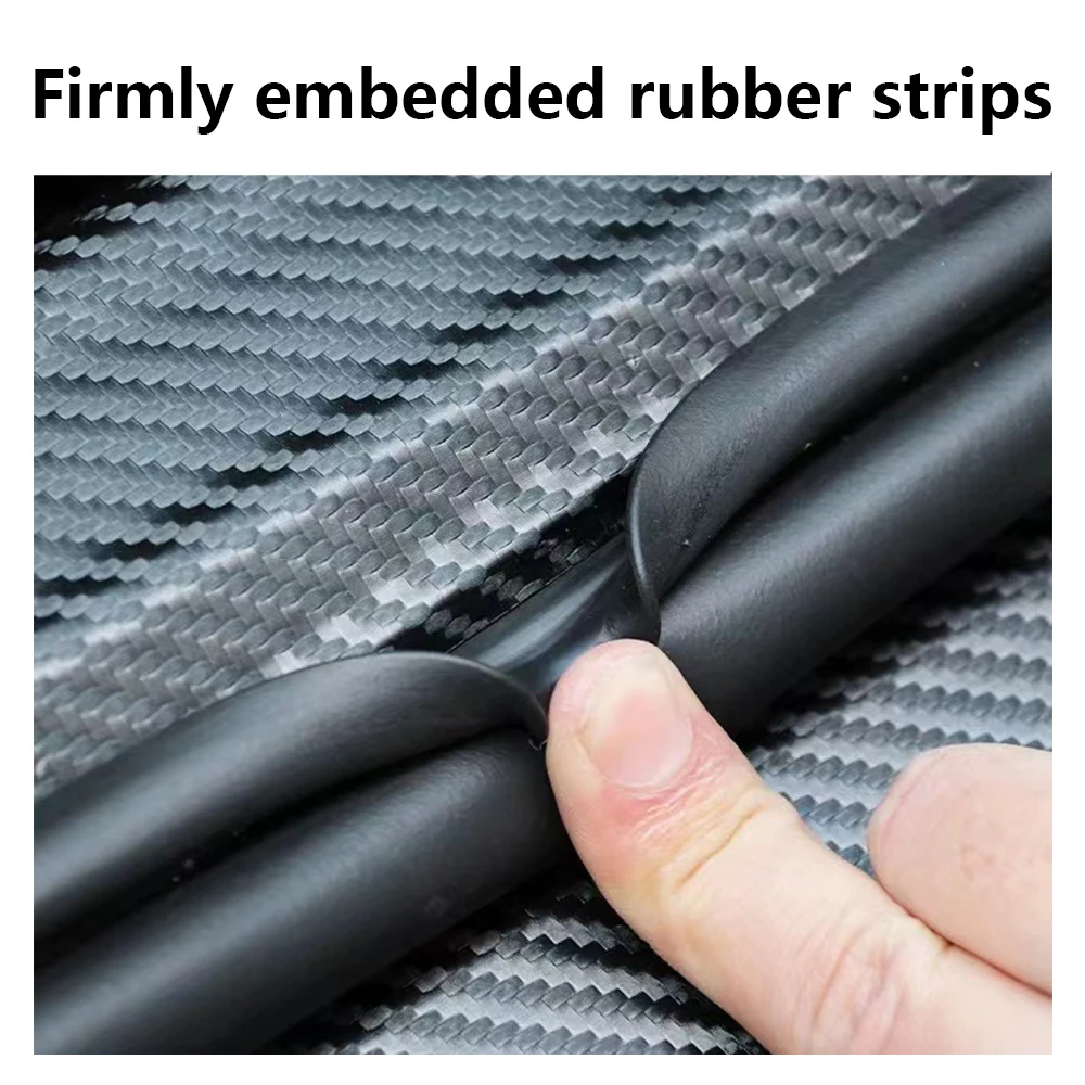 Car Styling 4pcs Carbon Fiber Auto Door Sill Protector Stickers For Ford Focus 2 3 4 Mondeo Fiesta ecosport Kuga Fusion Ghia