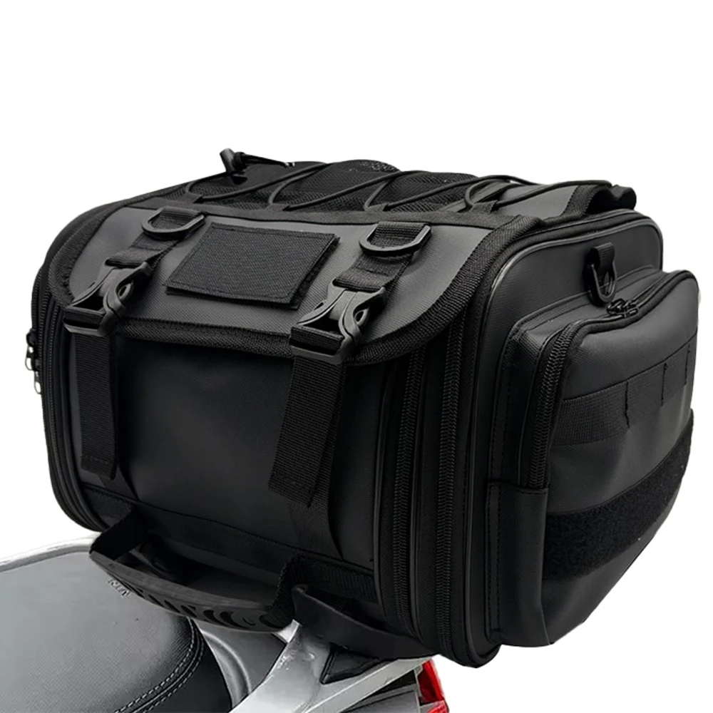 

Сумка на заднее сиденье мотоцикла, дорожный багаж, водонепроницаемая, 20L-30L, расширяемая сумка для хвоста двигателя/багажника/стойки для большинства мотоциклов