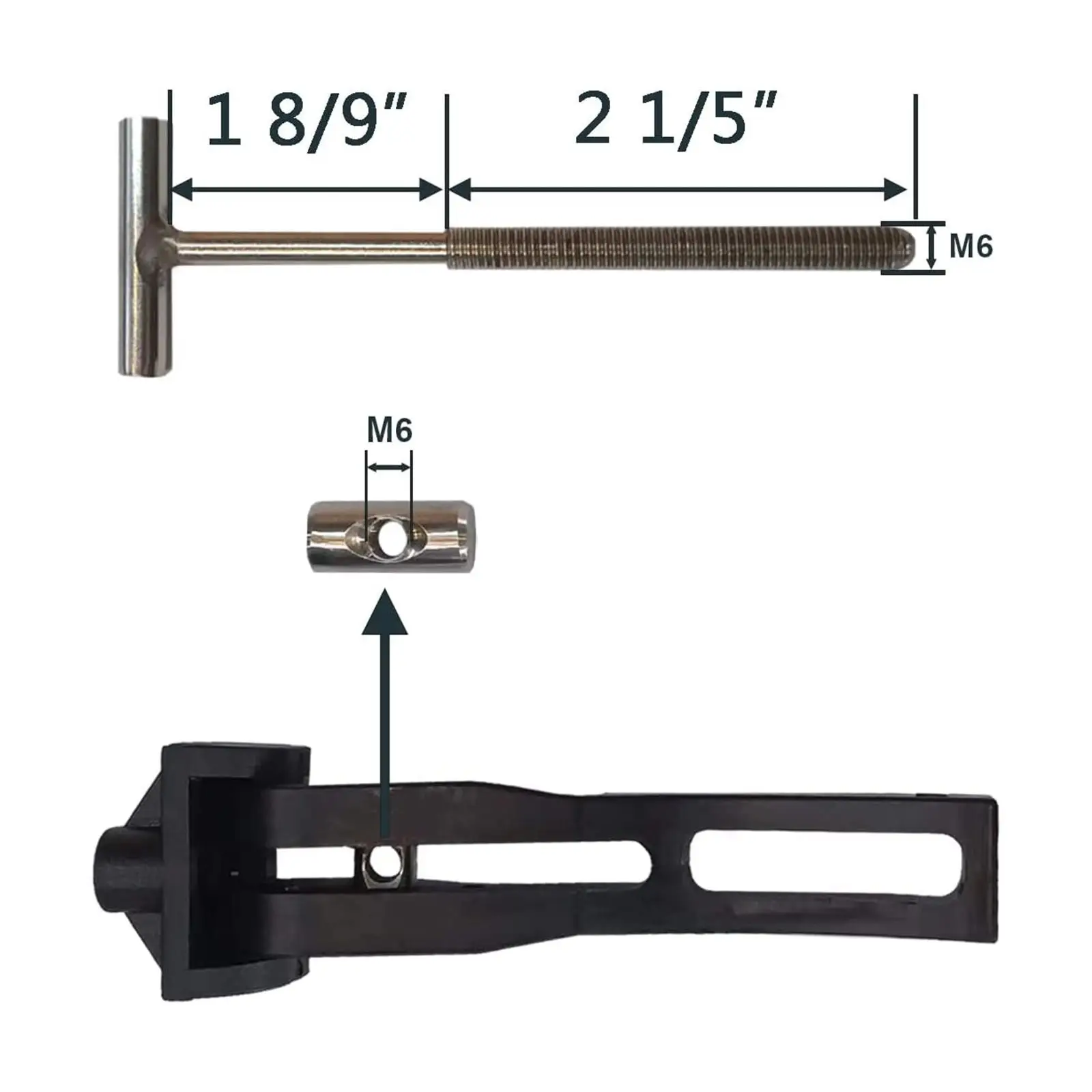 Truck Bed Cover Fastener Replacement PP Triangular Screws T Bolts Front Rear Clamps for Feetuo Hard Trifold Upgrade