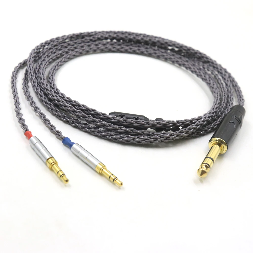 8 Core Silver Plated Headphone Cable For Sundara Aventho Focal Elegia t1 t5p MDR-Z he400i he400s Denon D7200 Cord