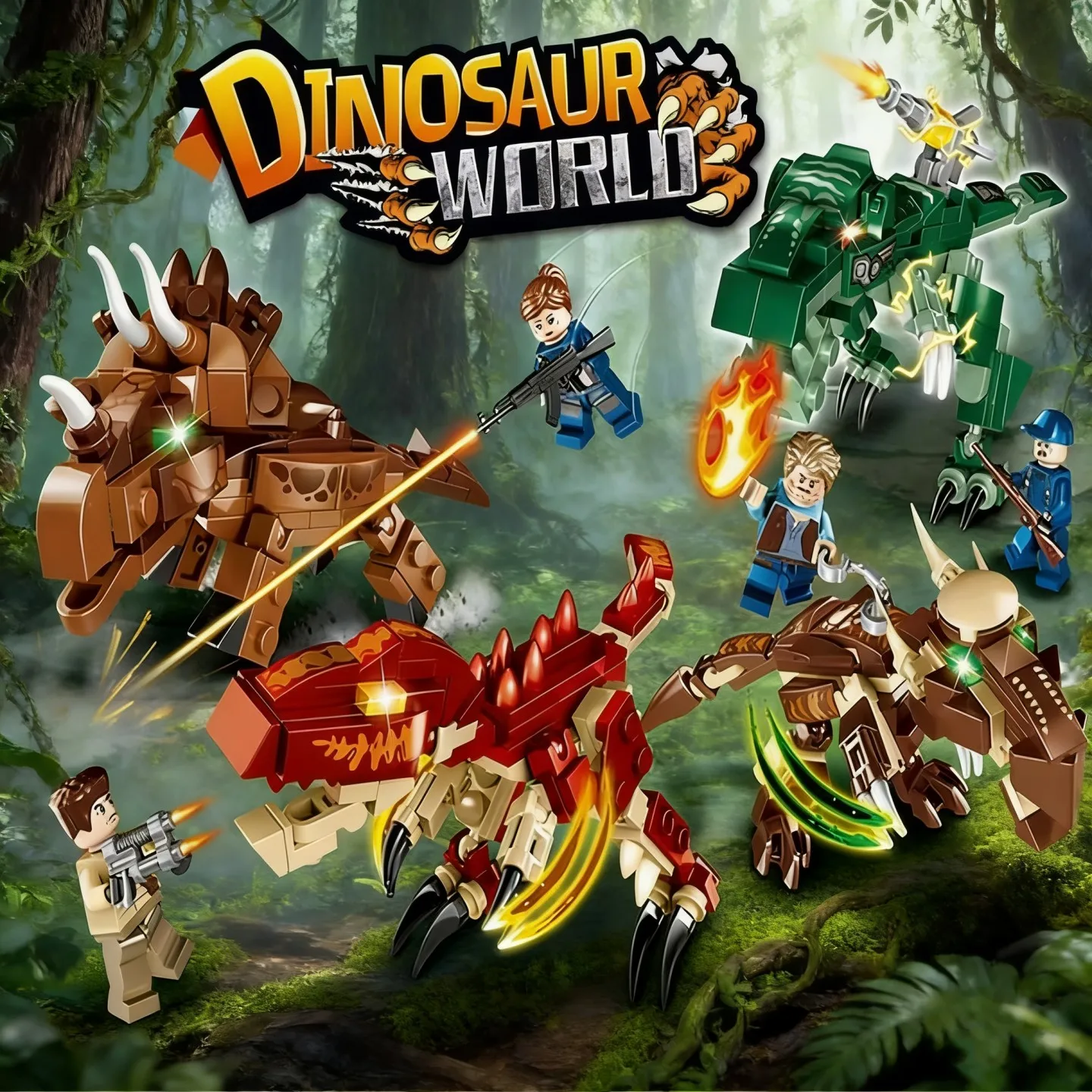 

Механический конструктор-головоломка: Динозавры (Тираннозавр Рекс, Хадрозавр, Спинозавр, Апатозавр) — Сборные блоки для конструирования