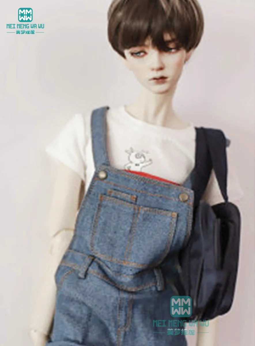 Pasuje do ubrań BJD 68-70 cm SD17 POPO68 Wujek 1/3 Modne dżinsowe spodnie na szelkach