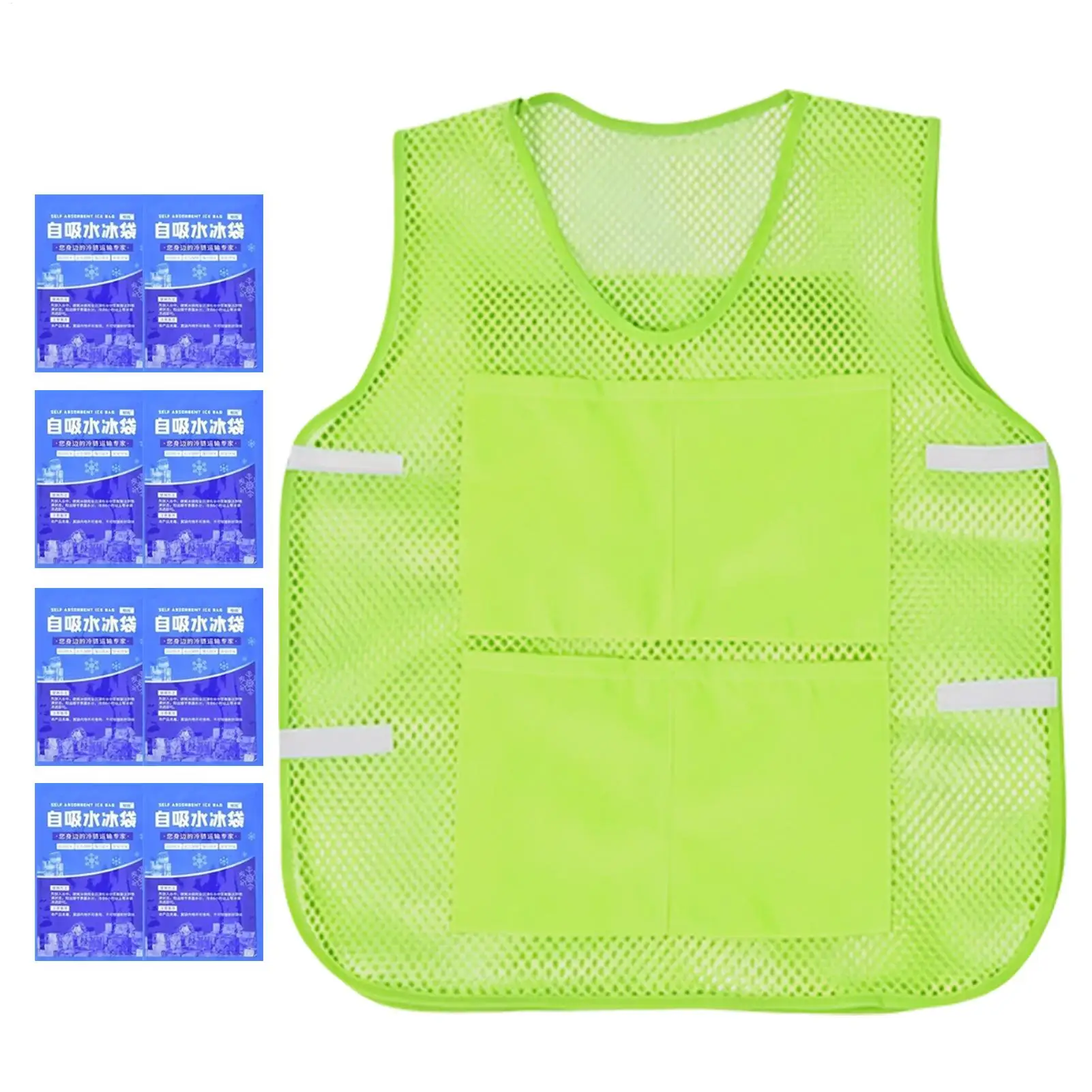 Cooling Vests Portable Ice Cooling Waistcoat Outdoor Heatstroke Preventions Clothes For Preventing Heatstroke Construction Sites