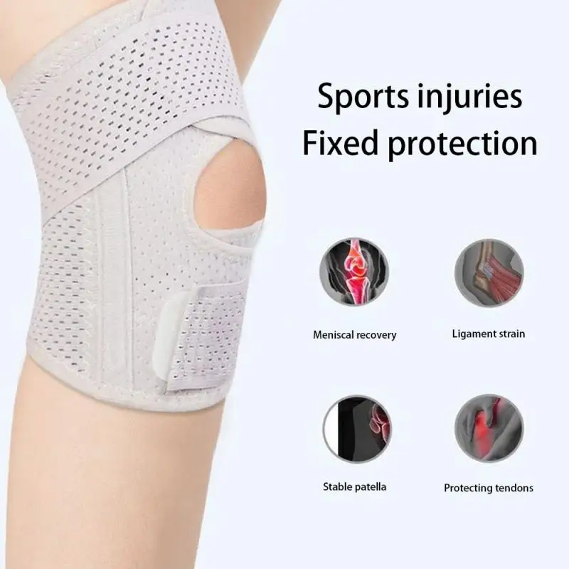 Joelheiras Elásticas Pressurizadas para Homens e Mulheres, Joelheira Esportiva, Suporte para Joelho, Protetor de Articulações, Fitness, Voleibol Brace Protector