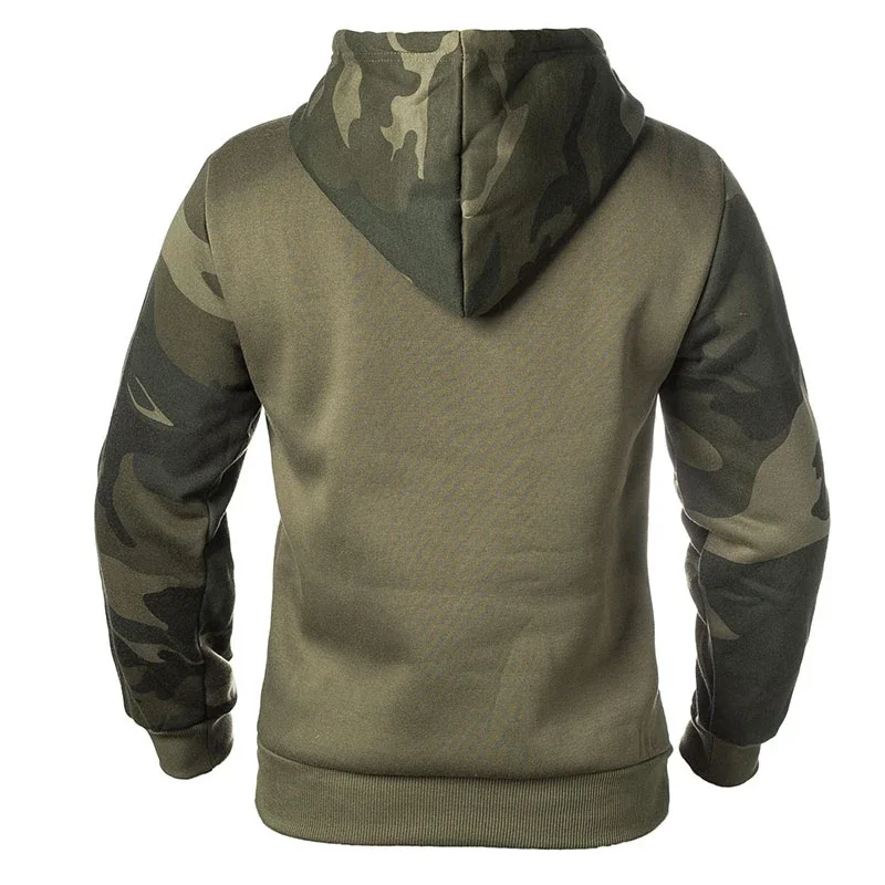 Punk Clothes Fashion Army Green Men Military Camouflage Hoodies Hooded Sweatshirts Male Camo Hoody Hip Hop Streetwear Brand Top