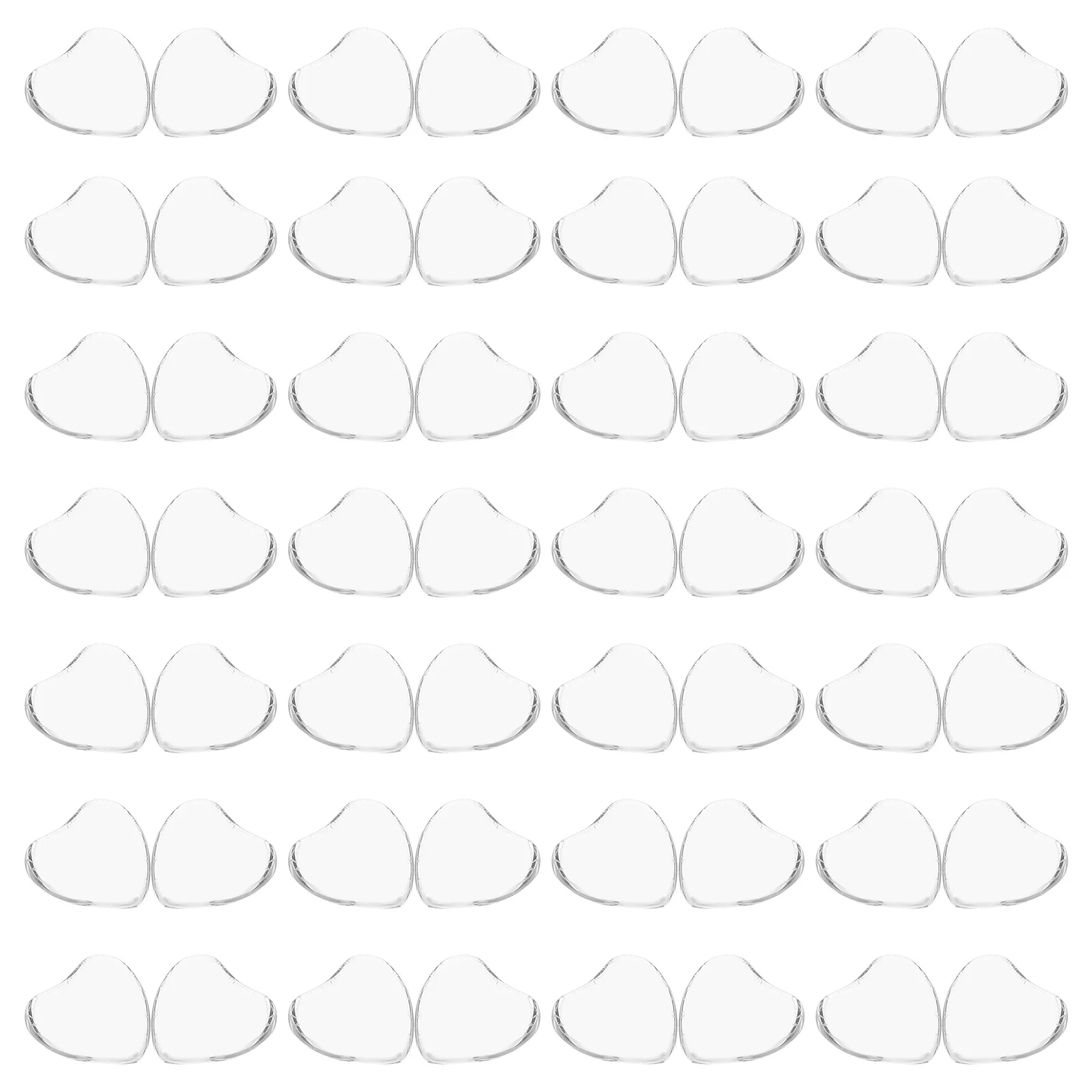 

200pcs 12Mm Heart Shaped Glass Cabochons Transparent Diy Jewelry Making Bezel Pendants Craft Supplies Accessories