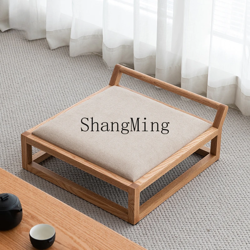 FG Premium Household Simple Modern Small Apartment Bedroom Red Oak Stool Bay Window Solid Wood Heightening Seat Cushion