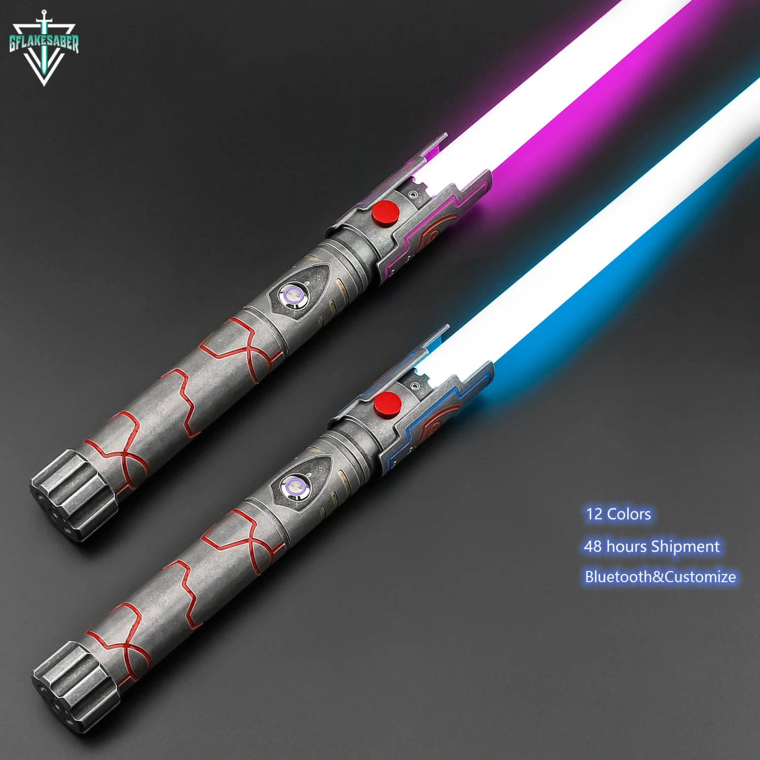 TXQSABER Shield Lightsaber New Design Heavy Dueling Light Sword Metal Hilt Smooth RGB 12Colors SNV4-Pro Pixel Buetooth FOC Force