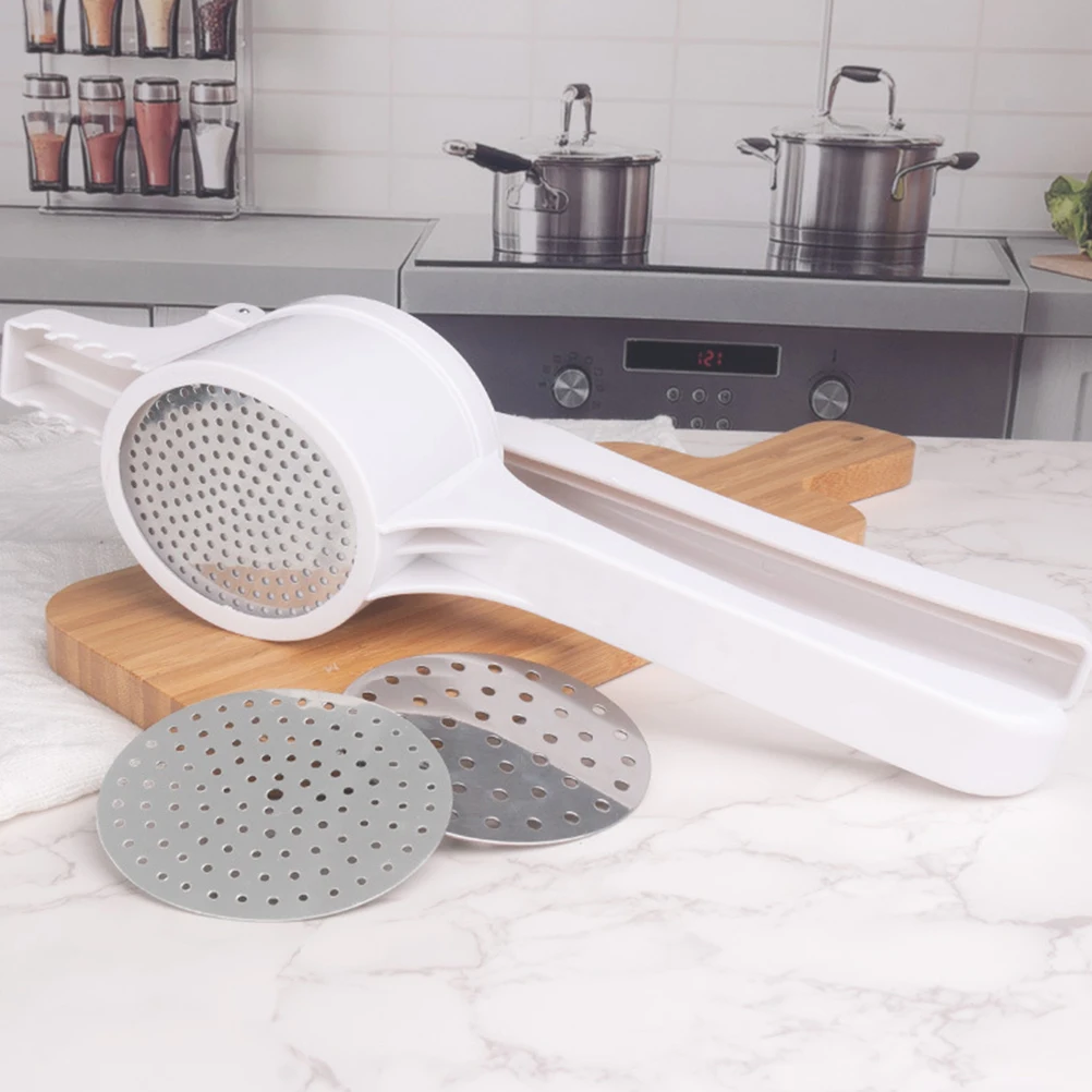 

Potato Ricer Manual Food Presser Head Long Handle Vegetable Masher Kitchen Utensil Multipurpose Tool Portable Crusher