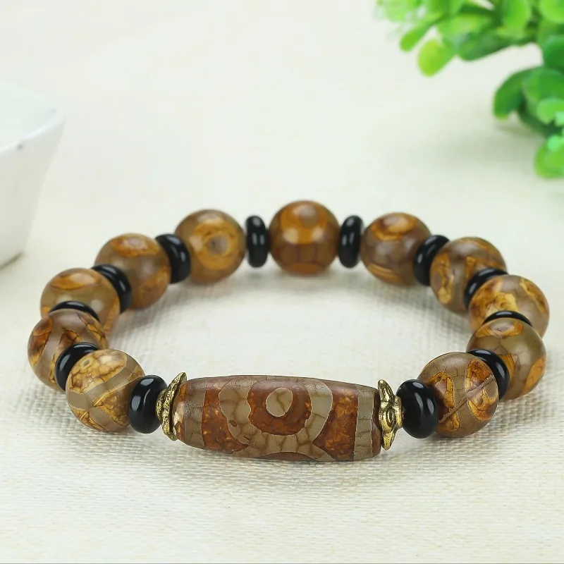 

Natural, Dzi Bead Bracelet, Fashionable and Elegant, Unisex Exquisite Jewelry