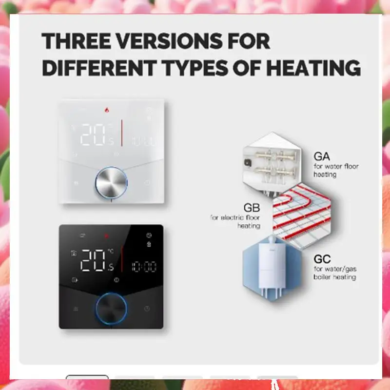 

Умная ручка обогрева Wi-Fi, термостат, ЖК-дисплей, сенсорный экран, регулятор температуры (водогазовый котел, черный), прочный, простой в использовании-