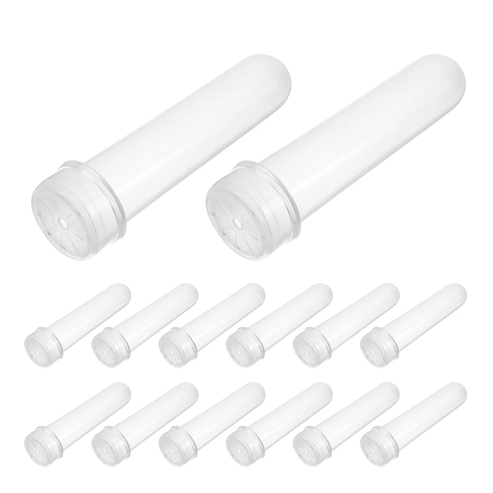 20pcs Flower Storage Tube Clear Plastic Floral Water Tube Flower Vials With Lids For Flower Arrangement And Rose Display Florist