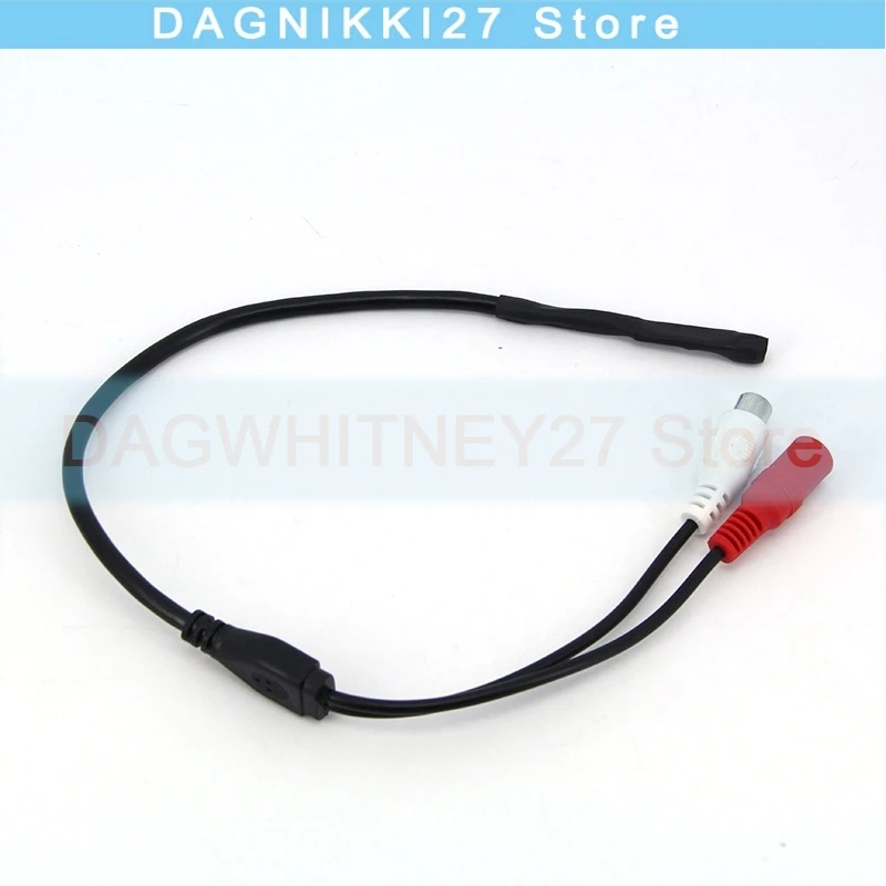 

Mini Microphone Pickup Sound Monitor Audio DC 12V RCA Power Cable for Cctv video Camera DVR V