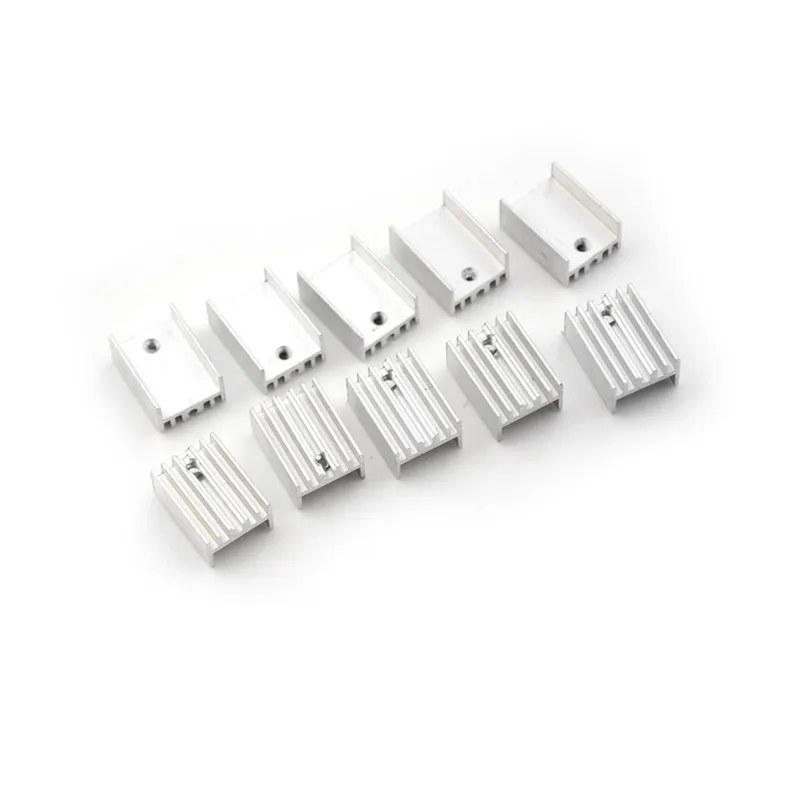 10pcs Aluminum Heatsink Heat Sink Sets For TO-220 Transistor 20x15x10mm