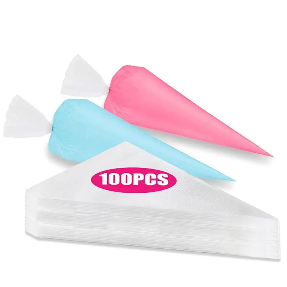 100Pcs Extra Strong Disposable Pastry Bags Leak-Proof Thickened Icing Piping Bags Food Safe Non-Slip Pastry Bags Baking