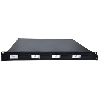 

Unestech 3.5in SATA SAS Tray-less metal chassis for 6Gbps ,Support 1U Rack 4 bay server case HDD Enclosure