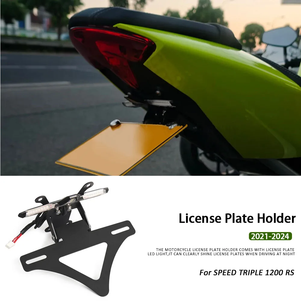 

Хвостовой аккуратный держатель номерного знака подходит для Speed Triple 1200 RS 1200RS 2021 2022 2023 2024, кронштейн держателя рамки, указатель поворота