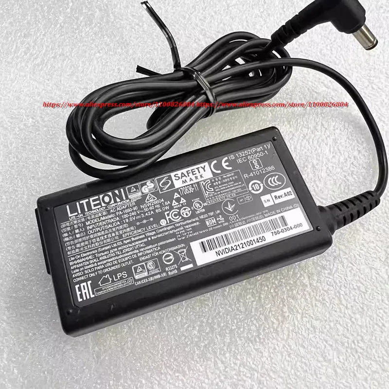 Genuine LITEON PA-1650-90 19V 3.42A 65W PA-1650-91 AC Adapter Charger For ASUS TOSHIBA Satellite INTEL NUC Laptop  Power Supply