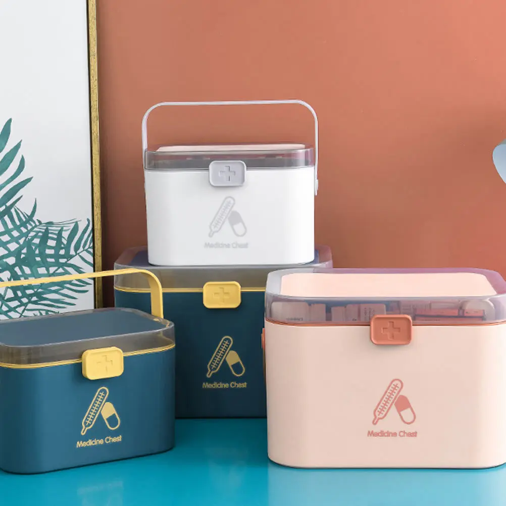 خزانة الأدوية المنزلية، مجموعة الإسعافات الأولية المحمولة متعددة الطبقات، متينة وعملية للفرق العائلية والرياضية
