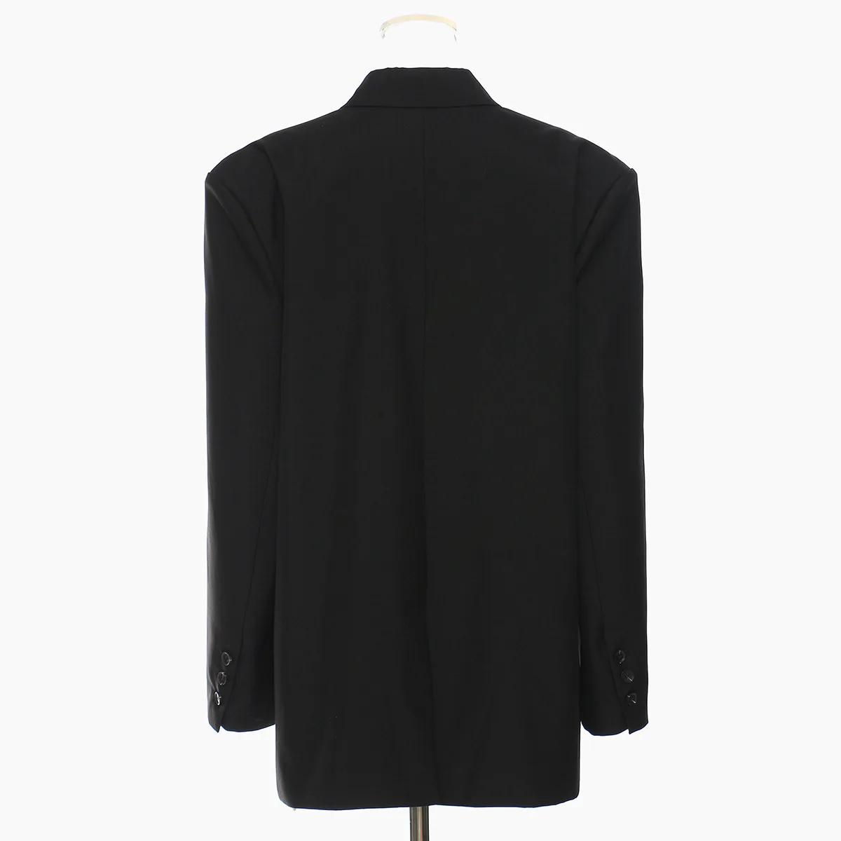 Bjtz preto branco emenda contrastante solto ajuste design com linha grossa para terno jaqueta 2025 primavera nova moda casaco feminino