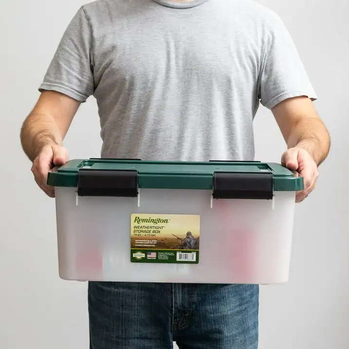 30 Qt. Plastic Storage Bins with Sealed Lids, Clear Gasket Box, Airtight Containers 6Pk