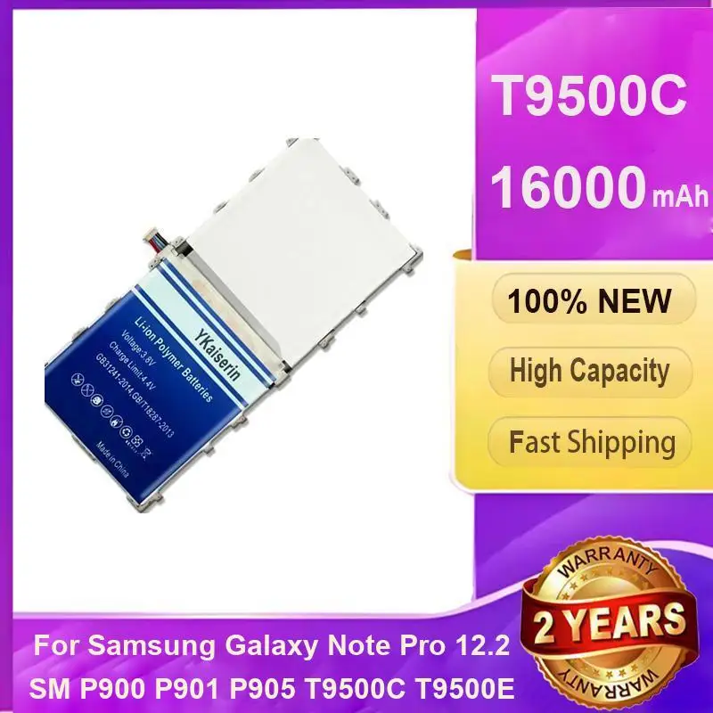 

YKaiserin T9500E T9500C Аккумулятор для планшета Samsung Galaxy Note Pro 12,2 SM-P900 P901 P905 16000 мАч Аккумулятор + бесплатные инструменты