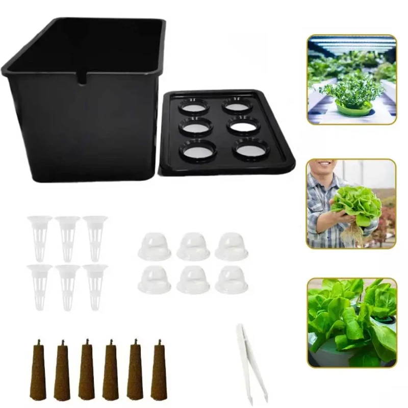 

Indoor Hydroponic Seedling Starter Kit for Balcony Gardening Soilless Vegetable Herb Growing System for Home Use
