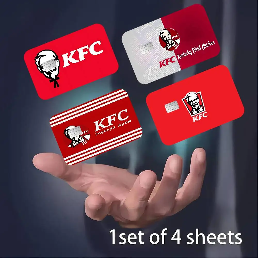 الأزياء K-Kfc شعار أنيمي ماتي الجبهة الجلد فيلم ملصق غطاء لبطاقة الائتمان رقاقة صغيرة بطاقة الخصم #2
