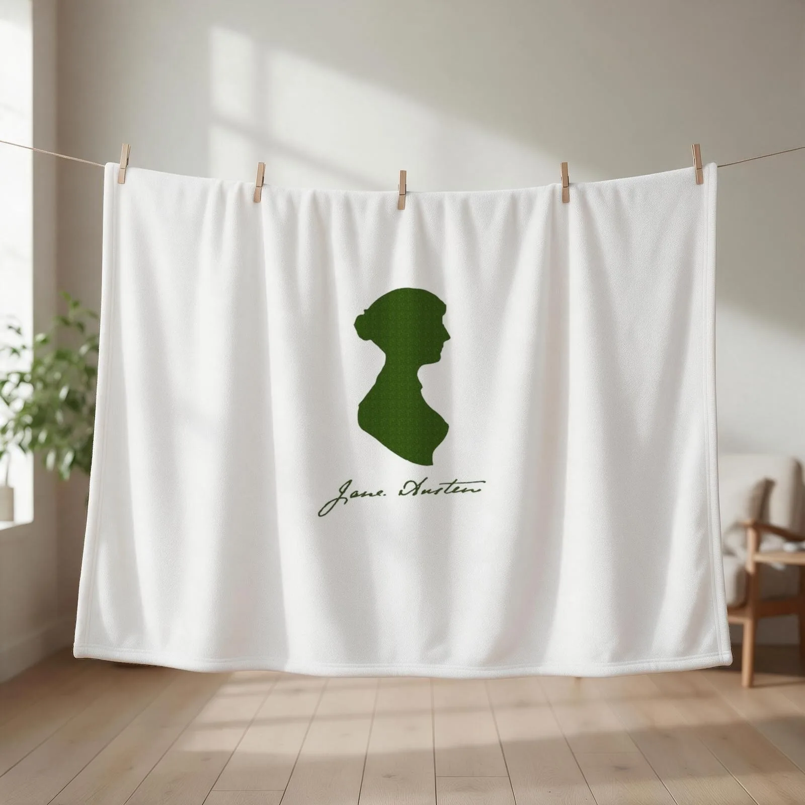 Silhouette Jane Austen grass Throw Blanket For Sofa Thin Blankets For Sofas Soft manga Blankets