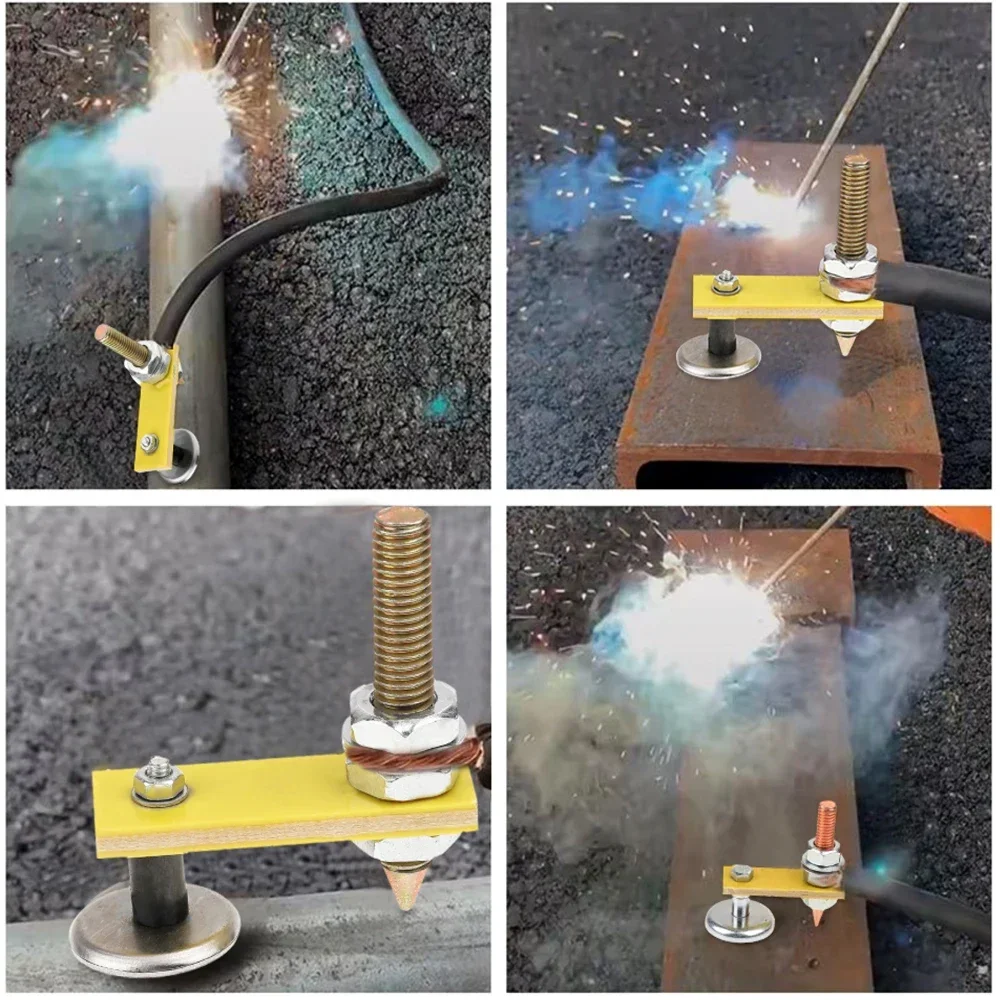 1 pz saldatura testa magnetica saldatura magnetica morsetto a terra supporto apparecchio forte saldatore macchina di riparazione lamiera morsetto