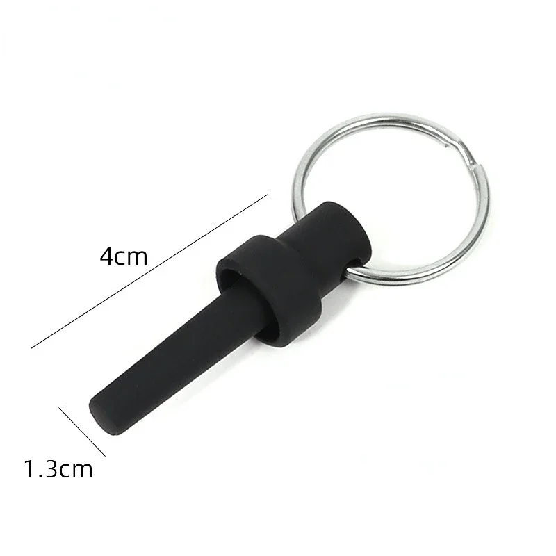 Cigar Puncher Cutter Punch with Keychain Round Blade Cigar Draw Hole Opener Cutter Drill Cutter Knife Scissors Punching Tool