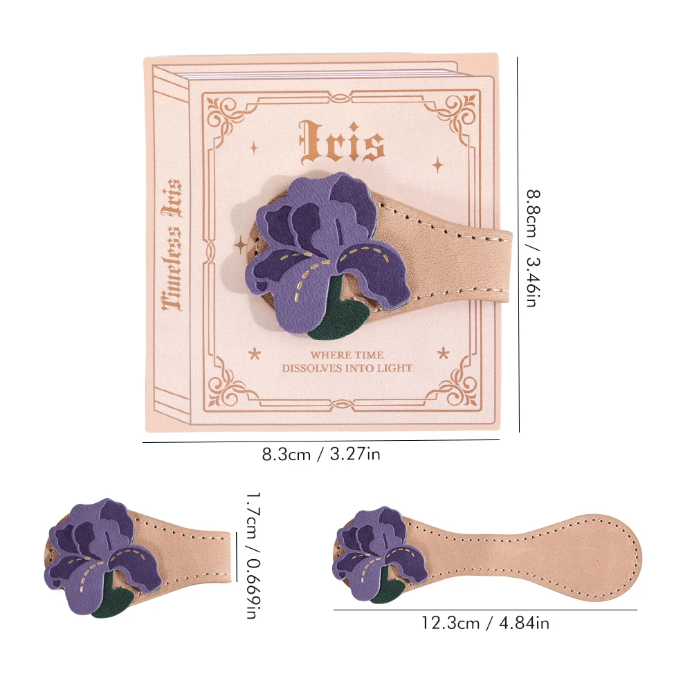 Marcapáginas magnético con borla de cuero, diseño Floral, Clip de página seguro para escritores, estudiantes, regalo de lectura para ratones de biblioteca, 1 ud.