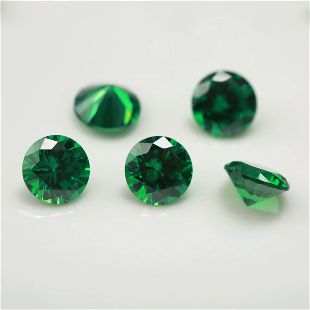 1.0~13mm 5A Cubic Zirconia Stone Multicolor Round Shape 8 Hearts and 8 Arrows Loose CZ Stones Synthetic Beads For Jewelry Make
