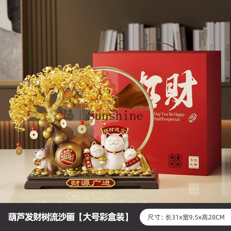 Gourd Lucky Cat Ornament Opening Gift Front Desk Living Room Decoration Moving Arrangement