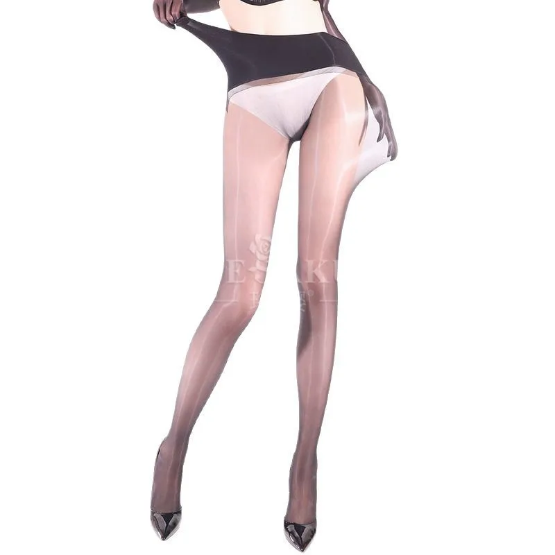 2025 new 8491 aurora large size seamless stockings women's ultra-thin oil bright silky smooth tiptoe transparent pantyhose sexy