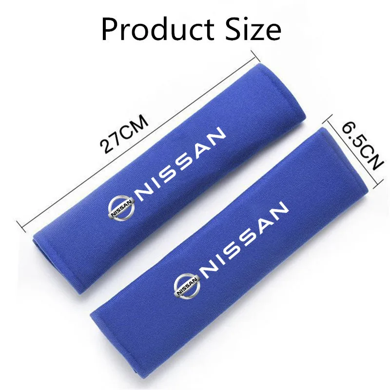 2Pcs Seat Belt Plush Shoulder strap Covers Car Shoulder Pad Seat Belt for Nissan Qashqai Juke X-Trail Patrol Note Leaf Altima view 6