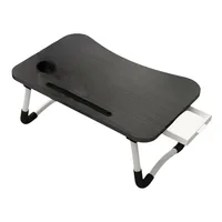 Laptop Bed Table Foldable Lap Table with Cup Holder Drawer Tablet Stand Laptop Bed Tray Por Lap Foldable Legs - Image 3