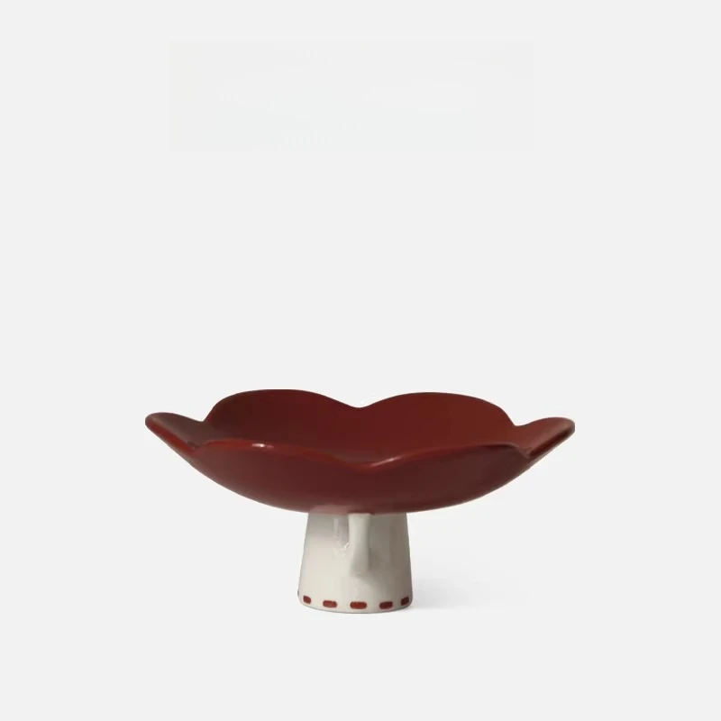 

Керамическая тарелка ручной работы для фруктов, конфет, закусок, поднос для журнального столика в гостиной, органайзер, декор