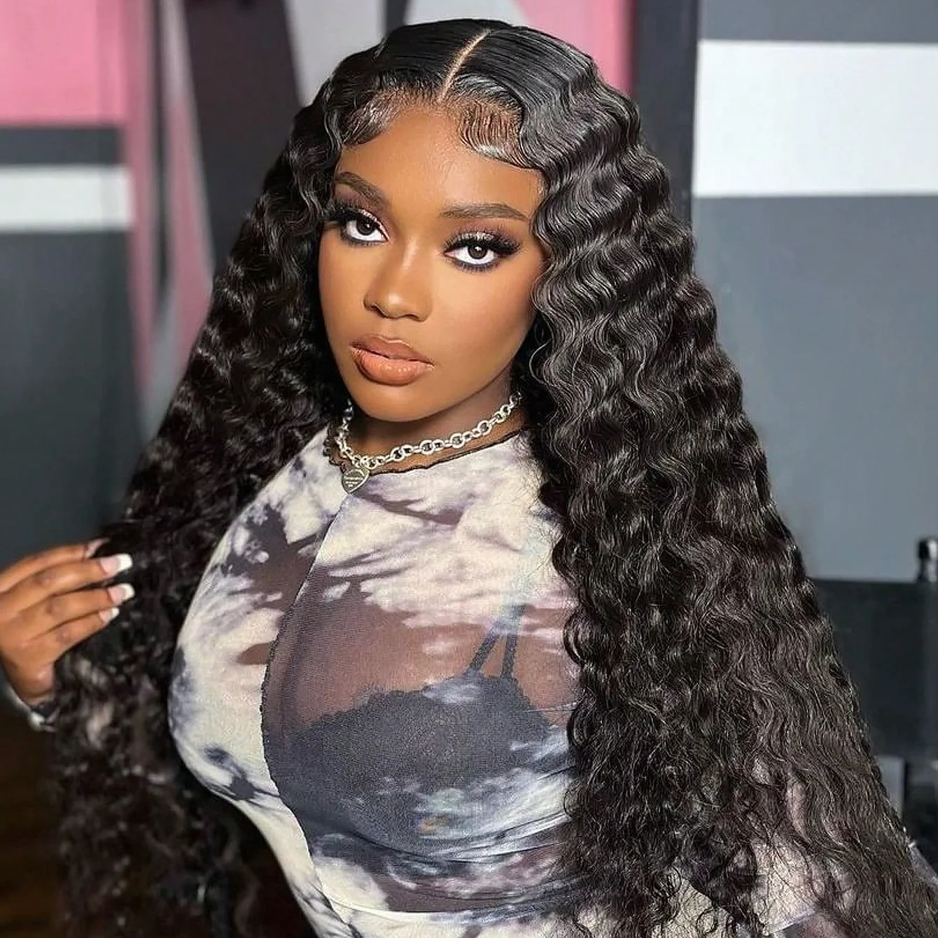 Deep Wave Lace Front Wigs Human Hair 13x4 ,4x4 ,13x6 ,200 Density ,Deep Curly Human Hair Wigs