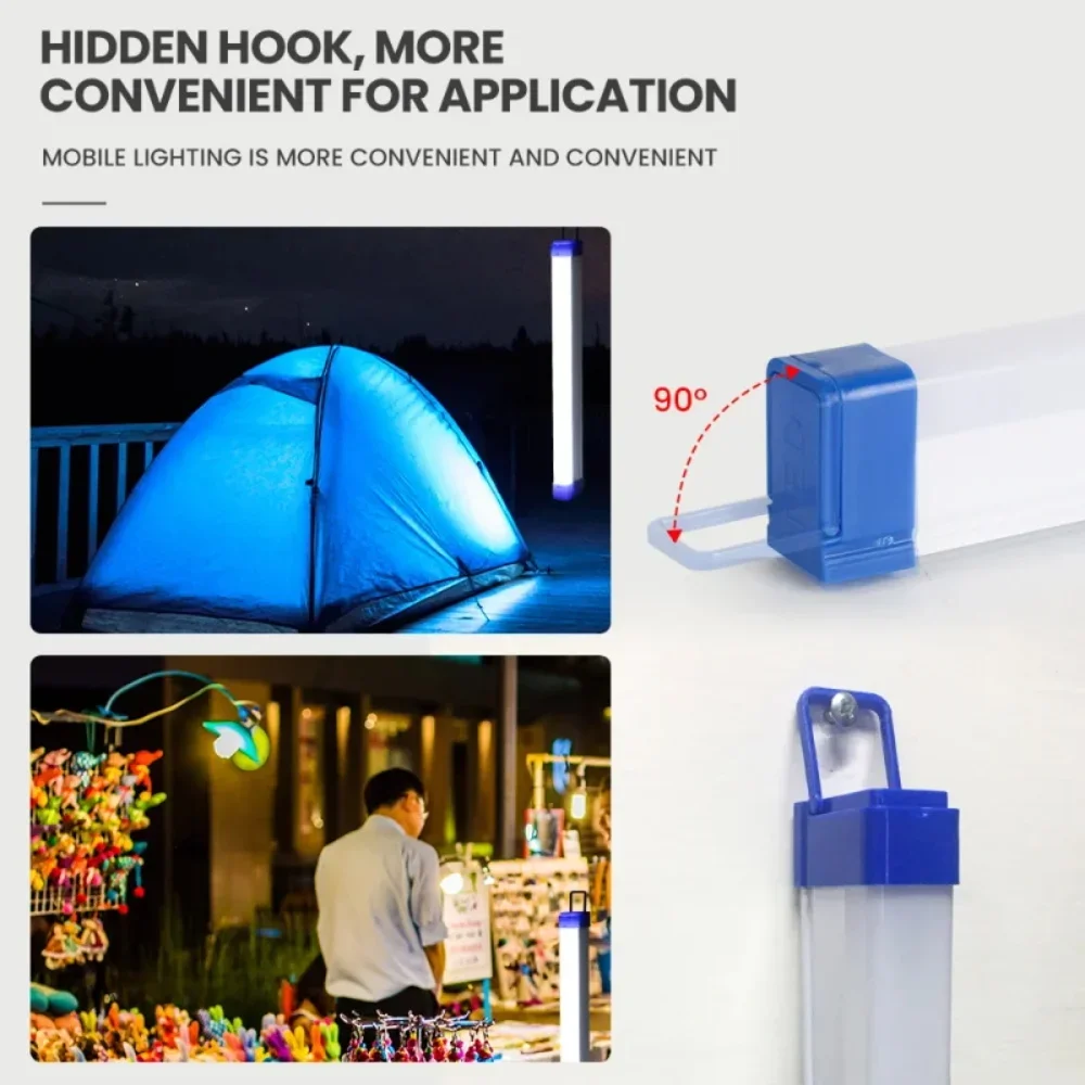 Super Bright LED Flashlight USB Rechargeable Emergency Light Camping Magnetic Portable Floodlight Night Market Outdoor Bulb